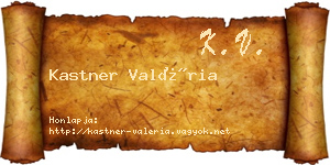 Kastner Valéria névjegykártya